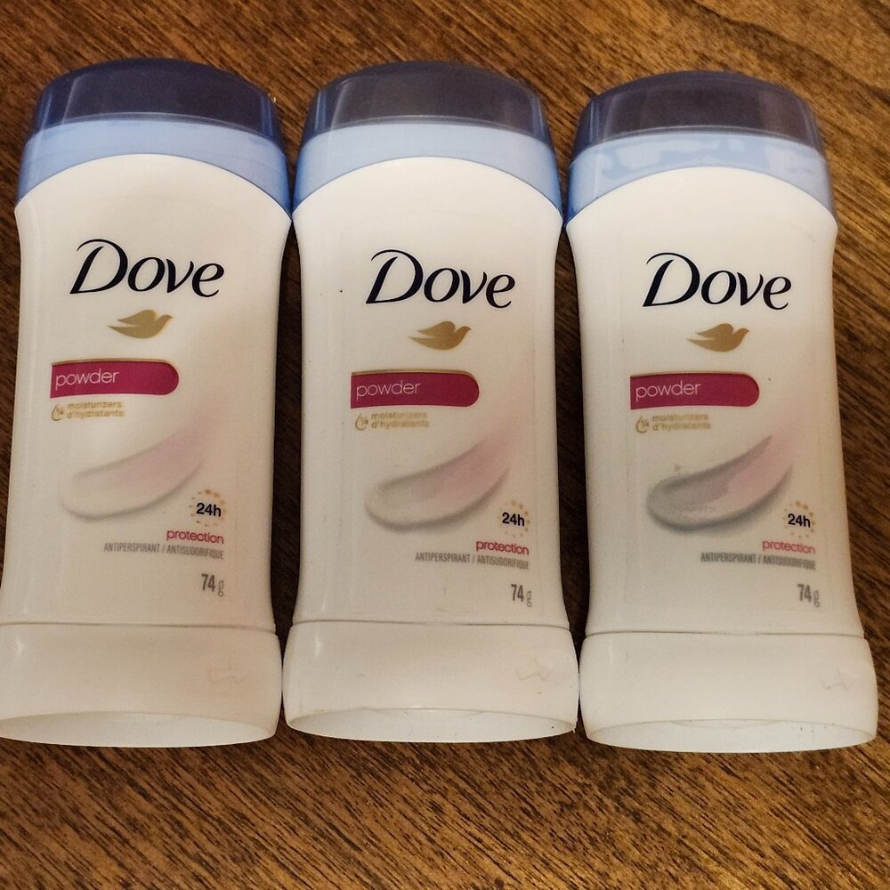 DOVE Deodorant Lot of 3 Powder Scent BNIP